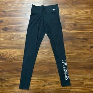 PINK Dark Gray Yoga Leggings